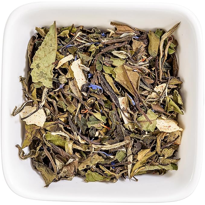 Tealyra - White Coconut Cream - Premium White Tea with Coconut Chips Blend - Loose Leaf Tea - High in Antioxidants - Caffeine Level Low - All Natural Ingredients - 200g (7-ounce)