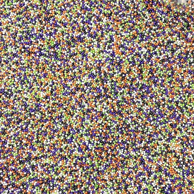 Sprinkle Pop Haunted Halloween Nonpareil Sprinkle Mix| Black Lime Orange Purple White Nonpareil Sprinkles| Spooky Halloween Sprinkles Made in USA for Decorating Cakes Cookies Cupcakes Candy, 4oz