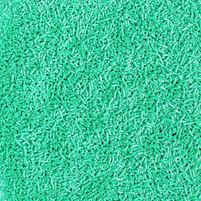 Sprinkle Pop Spring Mint Solid Colored Sprinkle Mix| Mint Jimmies| Birthday Sprinkles Made in USA for Decorating Cakes Cupcakes Donuts Cookies Brownies Ice Cream, 2oz