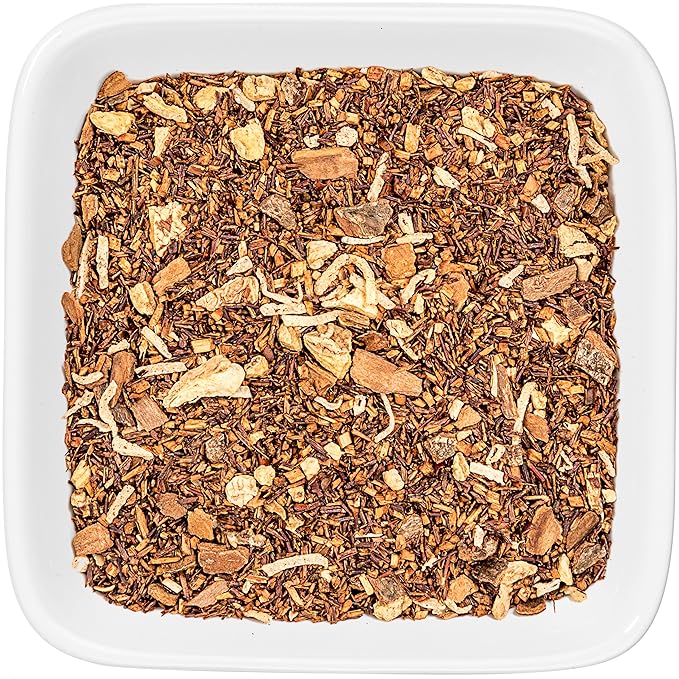 Tealyra - Rooibos Coconut Vanilla Chai - Ginger and Cinnamon with Red Bush Rooibos Herbal Loose Leaf Tea - Antioxidants Rich - Caffeine-Free - 220g (8-ounce)