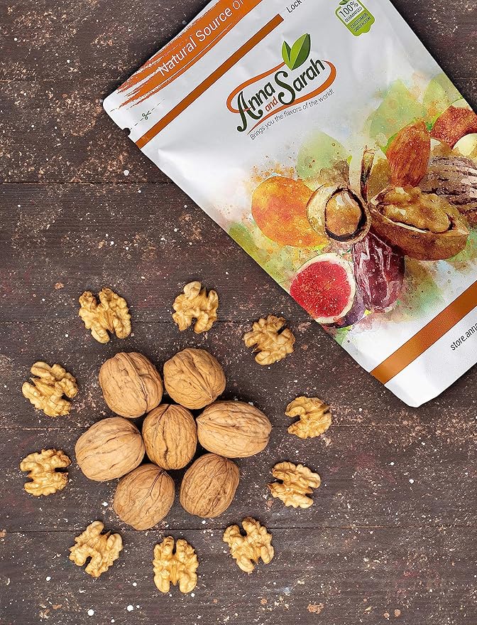 Anna and Sarah Walnuts in Shell - New Crop - Jumbo - Chandler - Natural Shells - Not Bleached (2 Pound)