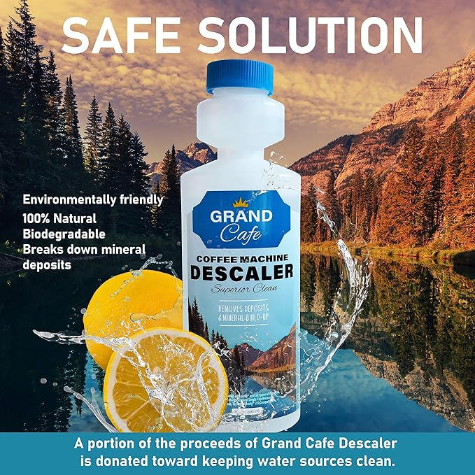 Grand Cafe ??Universal descaling solution - Perfect Measure Bottle (20 oz, 5 uses per bottle) for Keurig, Nespresso, Delonghi and All Single Use Coffee Pot and Espresso Machines