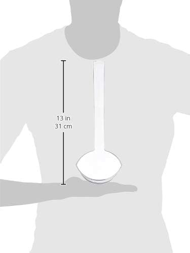 S.G 5oz Plastic Punch Ladle with Hanging Hole (13x4.25 Inches) – Clear Hard Plastic Soup Ladles for Serving & Cooking – Disposable Large Ladle Spoon for Clean Pouring of Punch, Gravy, Stews & Sauces