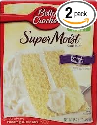 Betty Crocker Super Moist French Vanilla Cake Mix 15.25 Oz (2 Pack)