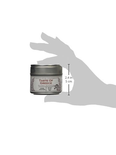 Taste of Greece | Gourmet Seasoning | Authentic Artisanal Spice Blend | Non GMO, All Natural | Handmade in Small Batches in USA | Sustainably Sourced | GLP-1 Friendly | 2.7oz | Magnetic Tin | Gustus Vitae | #8