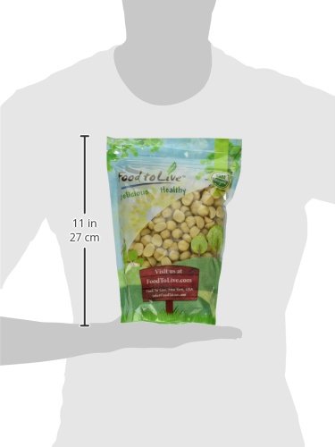 Food to Live Organic Whole Macadamia Nuts, 2 Pounds – Non-GMO, Raw, Shelled, Unsalted, Kosher, Vegan, Bulk. Keto Snack. Buttery Flavor. Good Source of Fiber, Healthy Fats. Perfect for Desserts.