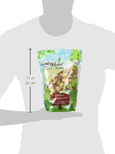 Food to Live- Brazil Nuts, 2 Pounds Non-GMO Verified, Raw, Whole, No Shell, Unsalted, Kosher, Vegan, Keto and Paleo Friendly, Bulk, Good Source of Selenium, Low Sodium and Low Carb Food.