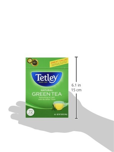 Tetley Green Tea, 72 Teabags (Pack of 6) (Packaging may vary)