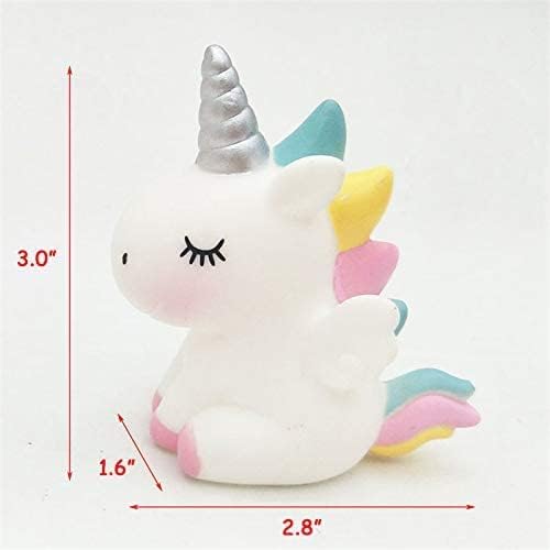 Unicorn Cake Decorations - 2 Pc Set with Unicorn Cake Toppers, Angel Wings & Cupcake Toppers - Perfect for Kids Birthday Parties, Baby Showers & Weddings - Blue & Pink