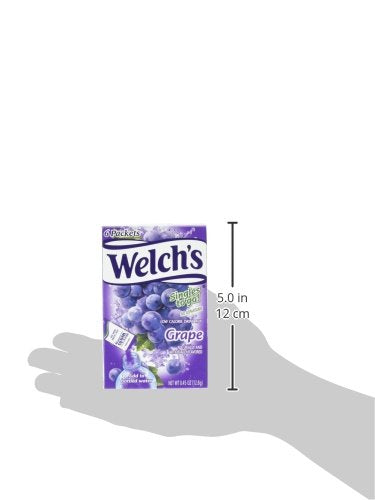 Welch's Singles To Go Water Drink Mix - Grape Powder Stick Packets (12 Boxes with 6 Packets Each - 72 Total Servings)