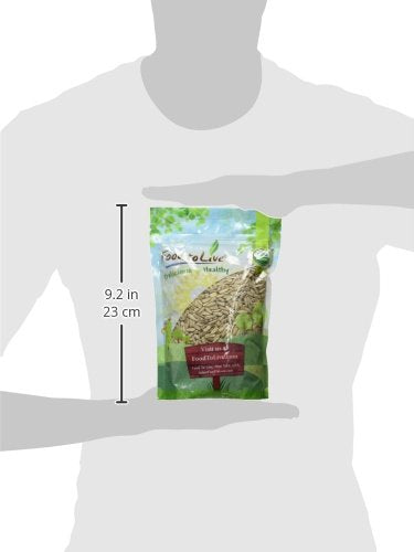 Food to Live - Organic Sunflower Seeds, 1 Pound - Hulled, Raw, Non-GMO, Dried Kernels, Unsalted, Kosher, Vegan, Keto, Paleo, Sirtfood, Bulk