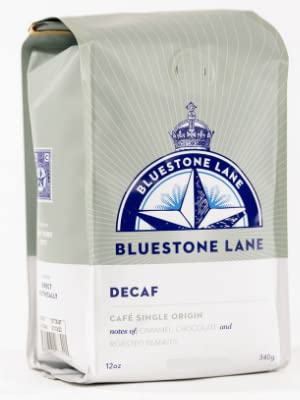 Bluestone Lane Bluestone Lane Ground Coffee, Decaf Colombian, Single Origin, Medium Roast, 12 Ounce Bag, Espresso & Brew Blend