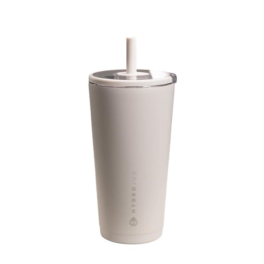 HydroJug Everyday Tumbler 20 oz, Ceramic-Lined Straw Cup, Linen
