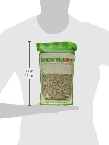 Sincerely Nuts Organic Sunflower Seed Kernels Raw (No Shell) (2lb bag) | Nutritious Antioxidant Rich Superfood Snack | Source of Protein, Fiber, Essential Vitamins & Minerals | Vegan and Gluten Free