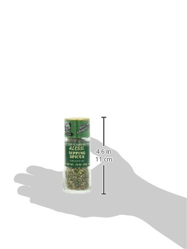 Alessi Herb & Seasoning Grinder, Dipping Spices for Olive Oil, Tip n' Grind (Garlic, 0.76 Ounce (Pack of 4))