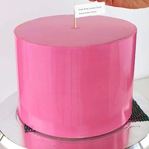 Luster Dust - Pink Pink (4g 1x Jar) | Edible Vegan Dust & Paint for Cake Decorating, Ice Cream, Desserts, Cocktails and Beverages by Bakell