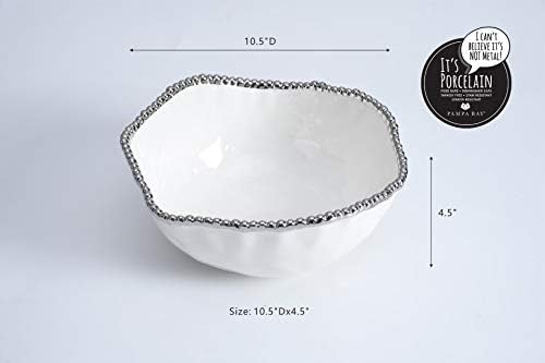 Salerno Porcelain Large Salad Bowl