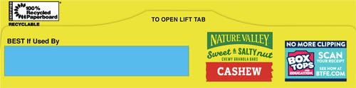 Nature Valley Sweet and Salty Nut Granola Bars, Cashew, 6 Bars, 7.2 oz