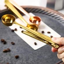 3 PCS Coffee Scoop with Clip 2 in 1 Stainless Steel