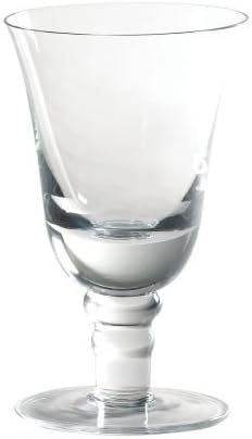 Vietri Puccinelli Iced Tea Glass 6.25" H, 12 oz Crystal Clear Stemmed Glassware, Water Goblet Stemware