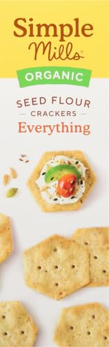 Simple Mills Organic Seed Crackers, Everything - Gluten Free, Vegan, Healthy Snacks, Paleo Friendly, 4.25 Ounce (Pack of 1)