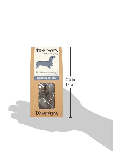 teapigs Darjeeling Earl Grey Tea Bags, 15 Count x 6 Boxes, Citrus Bergamot & Lime, Biodegradable Black Tea Bags (Pack of 2)