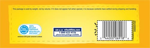 Wheat Thins Original Whole Grain Wheat Crackers, Party Size, 20 oz Box (Pack of 2)