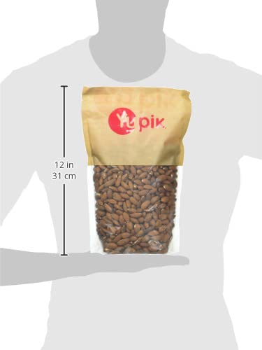 Yupik California Raw Almonds, Small Size, 2.2 lb, Gluten-Free, Kosher, Salt-Free, Source Of Protein, Fiber, Iron & Calcium, Healthy Snack, Pack of 1