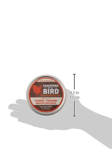 Chairman of the Bird Gourmet Turkey Rub Seasoning ??Citrus-Herb Spice Blend ??Orange, Cranberry, Rosemary, Sage ??Roast, Grill, Smoke ??Natural, Gluten-Free, No Salt - 2oz Fresh-Sealed Pouch in Tin