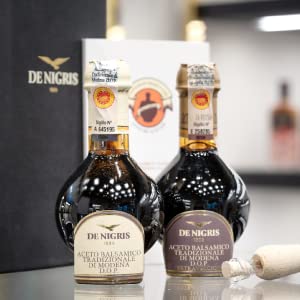 De Nigris 25 Years Aged Balsamic Vinegar Of Modena D.O.P. 3,4 Oz (100ml) | Balsamic Vinegar From Modena Italy, Tic Doser Included | Balsamic Vinegar Aged | Aged Balsamic Vinegar 25 Years