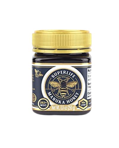 SuperLife - Manuka Honey MGO 263+ (UMF 10+) 250g, Raw Honey, Pure & Unpasteurised Monofloral New Zealand Honey