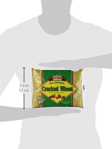 Ziyad Cracked Bulgur Wheat | Fine #1, 32oz | Fiber-Rich Whole Grain | Nutty Flavor, Chewy Texture | Great in Tabbouleh, Kibbeh, Soups, Curries and Salads | Vegan | Cooks in 30 Minutes | Fine Burghul No. 1, 32oz