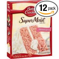 Betty Crocker Super Moist Strawberry Cake Mix 15.25 oz (Pack of 12)