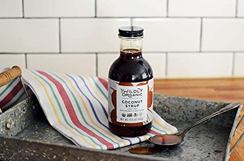 Wildly Organic Coconut Syrup 17.5 Oz - Organic Sweetener, Non-GMO, Kosher, Vegan, Buttery Caramel Flavor | Perfect for Smoothies, Coffee, & Baking