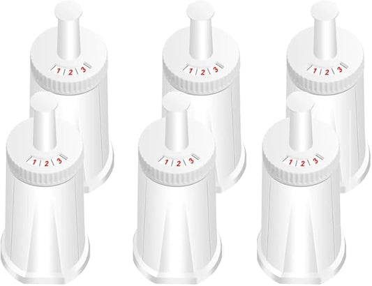 Filter - Replacement Water Filter Compatible with Breville Sage Claro Swiss For Oracle, Barista & Bambino - Compare to Part #BES008WHT0NUC1.Pack of 6竊뉶irst use without adding coffee powderç«?,<div>