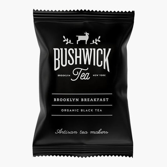 (100 Sachets) Bushwick Tea | Brooklyn Breakfast Tea | Organic Full Leaf Black Tea Blend from Assam and Nilgiri | Rich & and Malty | No Added Sugar | Non-GMO (100 Sachets)
