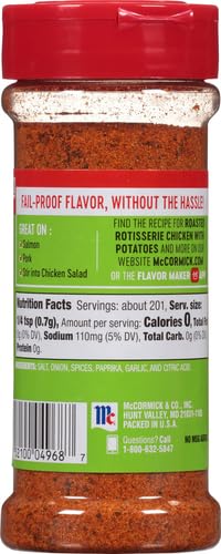McCormick Perfect Pinch Rotisserie Chicken Seasoning, 5 oz (Pack of 2)