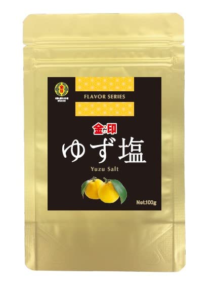 Japanese Yuzu Salt (3.5 oz) - Gluten Free, Vegan, Popcorn, Cocktail Rim, Flavoring, Yakitori, Tempura, White Fish, Sashimi, Sushi/Kinjirushi Brand