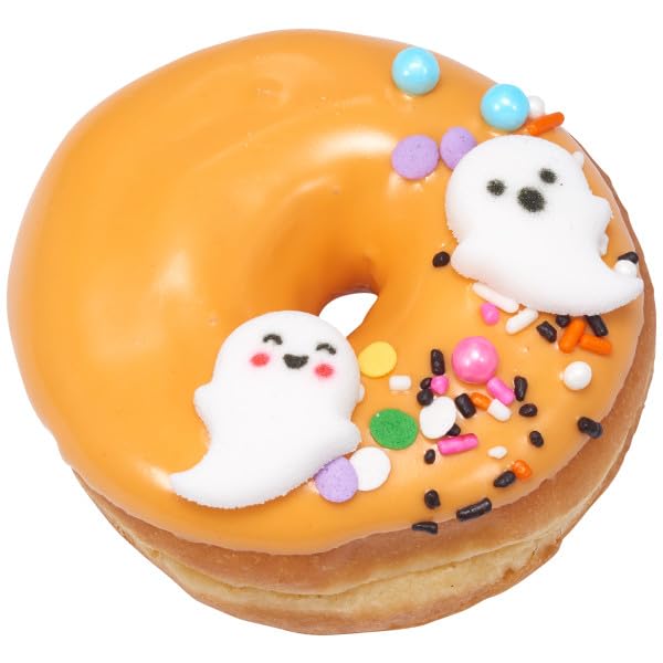 White Ghost Edible Sugar Cake Toppers, 12 Count