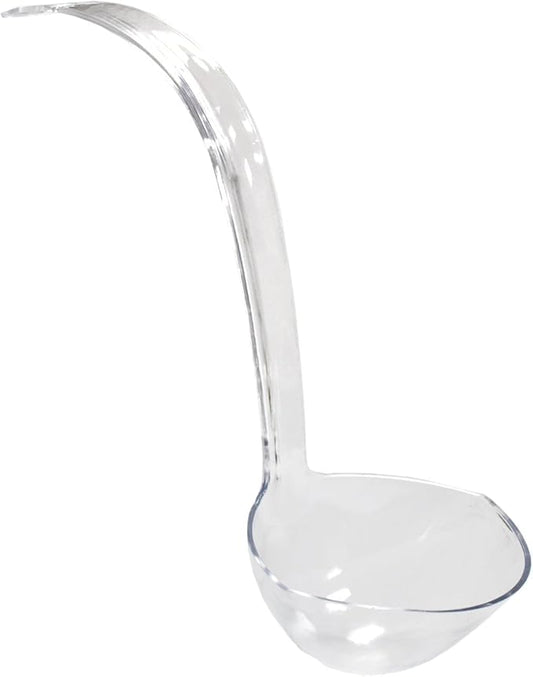 S.G 5oz Plastic Punch Ladle with Hanging Hole (13x4.25 Inches) – Clear Hard Plastic Soup Ladles for Serving & Cooking – Disposable Large Ladle Spoon for Clean Pouring of Punch, Gravy, Stews & Sauces
