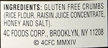 4C Premium Gluten Free Bread Crumbs, Plain 1 Pack, Regular & Gluten Free, Flavorful Crispy Crunchy, Value Pack