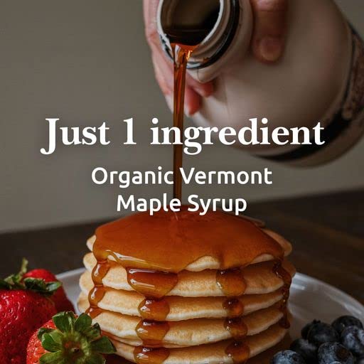 Vermont Maple Syrup - 32 oz Grade A, Dark Robust Organic Maple Syrup - 100% Pure and Authentic Maple Syrup for Pancakes, Waffles and More - Nut free, Gluten Free, Vegan, Paleo