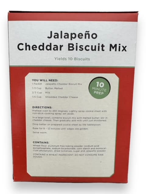 A Blend Above Jalapeno Cheddar Biscuits Mix - Easy To Make, Makes 10 Biscuits, Biscuit Mix Just Add Water - Deliciously Spicy at Every Bite, Dinner Biscuits, Biscuits & Gravy, Breakfast Biscuits, Spicy Biscuits - 10 Servings
