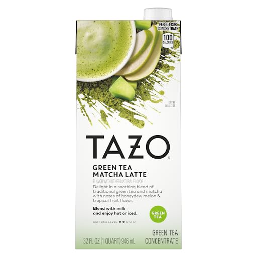 TAZO Tea Concentrate, Green Tea Matcha Latte, Organic Skinny Chai Latte, & Organic Chai Latte 32 Fl Oz (1ea) (Variety Pack)