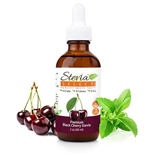 Stevia Select Black Cherry Flavored Liquid Stevia ??Zero Calorie Coffee, Tea, Drink & Baking Sweetener, All-Natural, No Erythritol, Keto-Friendly Sugar Alternative, 300 Servings ??2 Oz