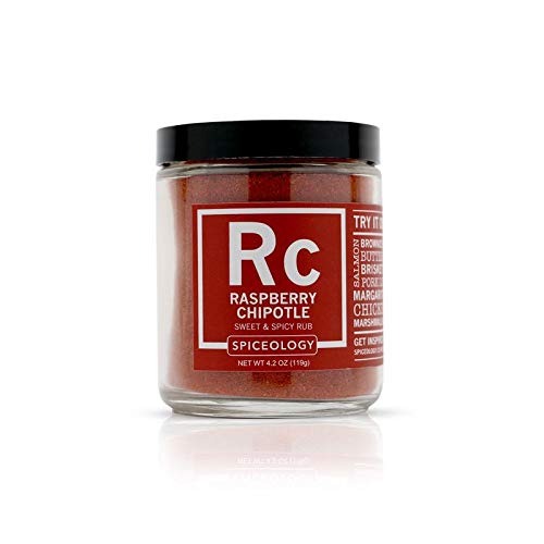 Spiceology - Raspberry Chipotle Sweet & Spicy All-Purpose BBQ Seasoning Spice Rub - Use on: Ribs, Pork, Bacon or Chicken - 4.2 oz