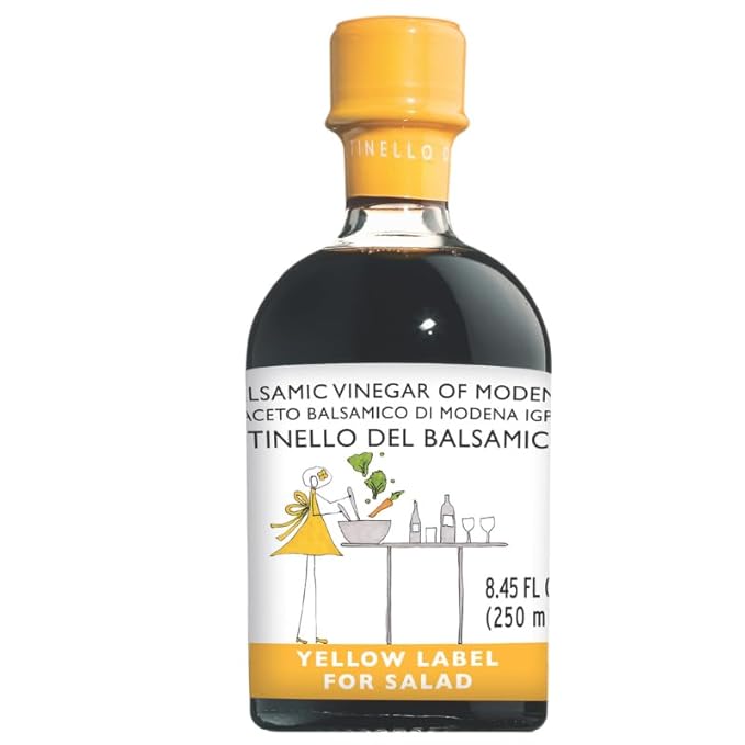 IL TINELLO Balsamic Vinegar of Modena IGP, Yellow Label, 250ml (8.5 fl oz) ??Aceto Balsamico di Modena Ideal for Salads & Marinades, 38 Brix, Product of Italy