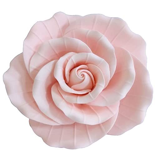 O'Creme Garden Roses Gumpaste Flower Set - Pink - Edible Flowers for Cake Decorating - Sugar Paste Flower Decorations for Cakes, Candy, Cupcake Toppers - Birthday, Wedding, Valentines, Baby Shower