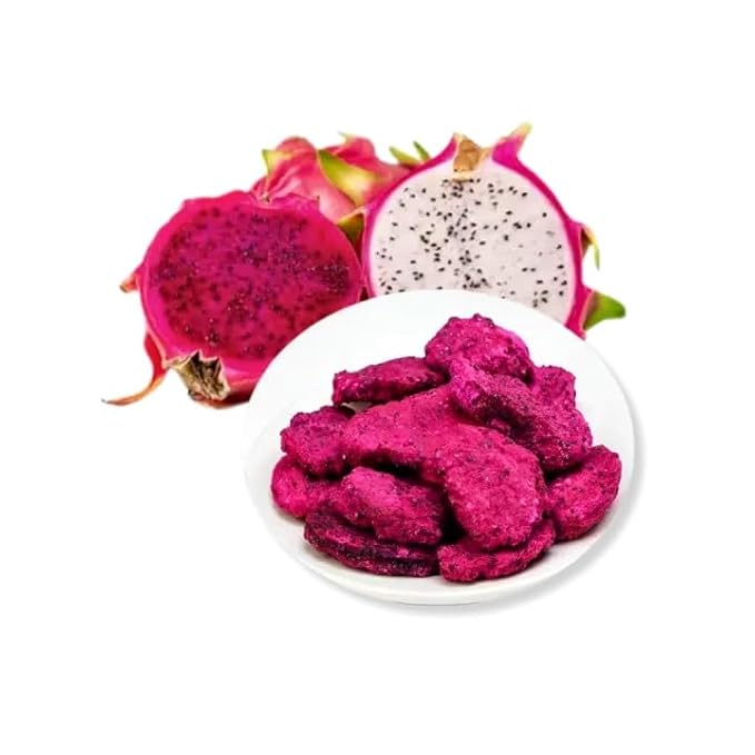 Healthy Freeze Dried Wild Red Dragon Fruit Candy 2-Oz No Sugar Added Gluten Free Non GMO Kosher Allergen Free All Natural Fruit Snack For Adult & Kids