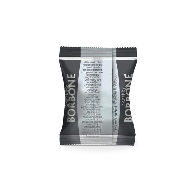 Caffè Borbone Nespresso Compatible Coffee Pods, Black Blend, Freshly Roasted and Packaged in Italy - 50 Individually Wrapped Coffee Pods - Not Compatible with Vertuo